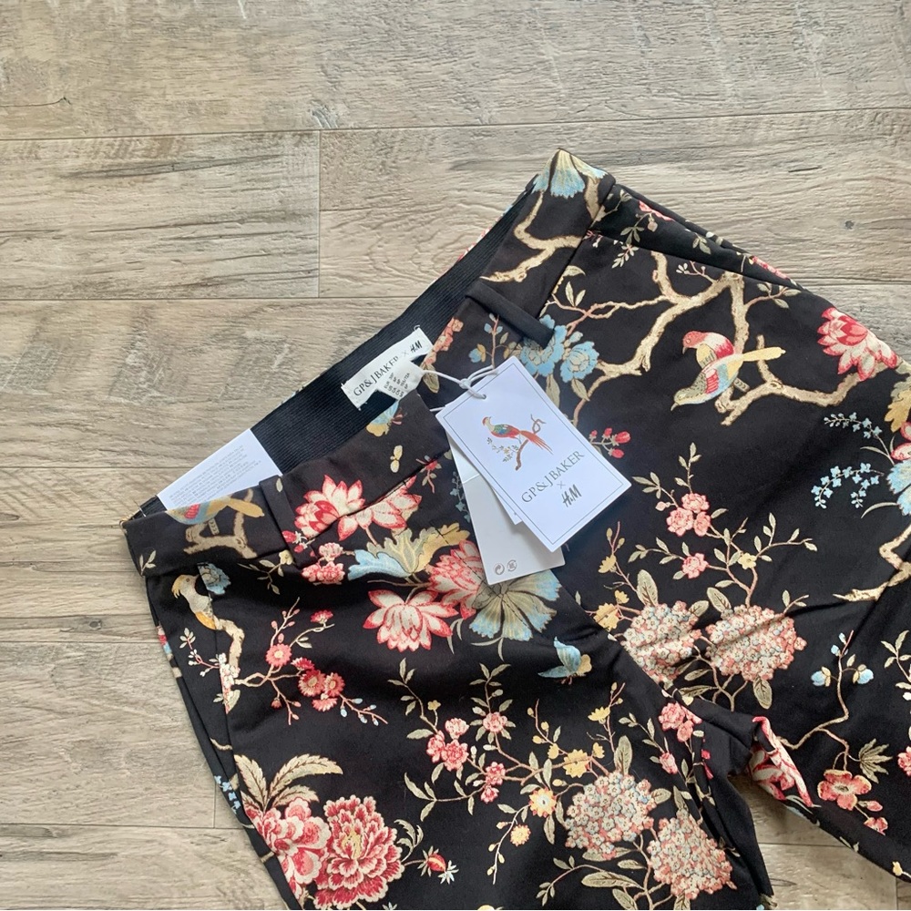 GP & Baker x H&M Floral Birds Print Slacks Pants - Picture 10 of 16